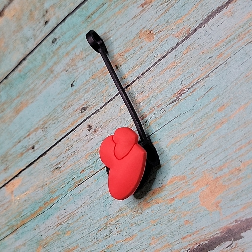 Valentine Heart Straw Topper - Picture 2 of 5